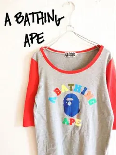A BATHING APE レイヤード 長袖カットソー ピンク L - メルカリ