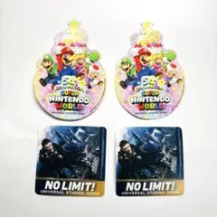 USJ 5周年 ニンテンドーワールド & ハリーポッター ステッカー 4枚セットのサムネイル