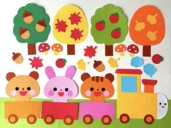 壁面飾り　秋　紅葉狩り　保育園　幼稚園　キッズルーム　施設