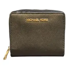 MICHAEL KORS マイケルコース 二つ折り財布ブラック レザーコンパクト