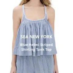 SEA Blue Helmi Striped Shirting Tank Top