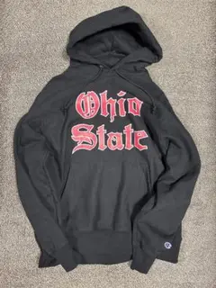 希少！90's Reverse Weave Ohio State ブラック champion】チャンピオン『90s 刺繍タグ OHIO STATE オハイオ 目
