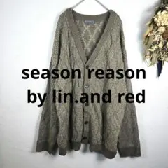 season reason by lin.and red Vネック カーディガン