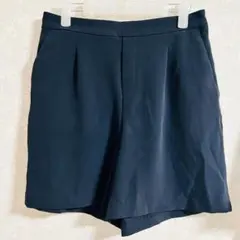 【美品】UNIQLO　ユニクロ　ショートパンツ　ネイビー　ゴムウエスト