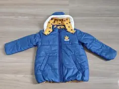 ミキハウス　リバーシブル中綿コート 青×イエロー　110