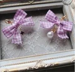 .°ʚɞ°. リボンマスクチャーム《パープル》　.°ʚɞ°.