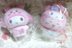 ちいかわ×サンリオ　古本屋　カニちゃん　マイメロ フロッキーマスコット　セット