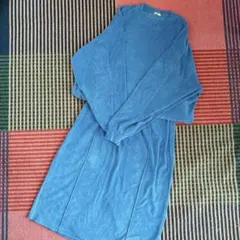 GO.U レディース　パイルセットアップ　青