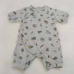 ナルミヤインターナショナル 乗り物柄 ロンパース 50-60cm 綿100%