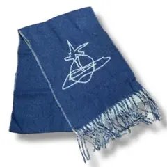 VIVIENNE WESTWOOD オーブデザイン マフラー ブルー