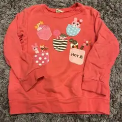 ホットビスケッツHOTBASICUTS 赤 トレーナー 120