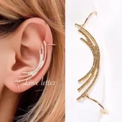 No.127 ゴールドデザインイヤーカフイヤリング1点 韓国 上品 高見え
