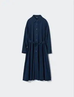 UNIQLO コットンAラインシャツワンピース　XXL