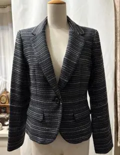 美品　9号　クロスプラス　黒　セレモニー 入学式　セレモニー　テーラード M