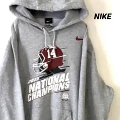 ナイキ NIKE CHAMPIONS スウェットパーカー L グレー 古着