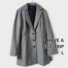 タグ付きHAVE A NICE TRIPウールアンゴラ混 L テーラードコート