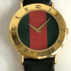 ✨新電池✨GUCCI グッチ シェリーライン ローマンベゼル 3000M メンズ