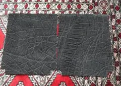 エレファント革(黒) ゾウ革 象革 超希少 Aランク品 2枚セット 約13DS