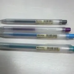 廃盤】無印良品 さらさら描けるゲルインキボールペン 0.5mm さくら3本
