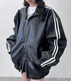 合皮オーバートラックジャケット　F