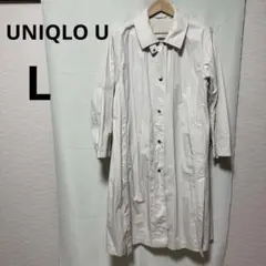 ユニクロU ライトロングコート　UNIQLO アイボリー色