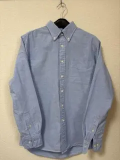 UNIQLO オックスフォードシャツ ボタンダウン 長袖 ブルー M メンズ