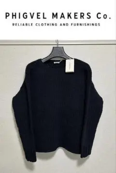 PHIGVEL HAND KNITTING SWEATER " NAVY "