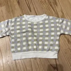 チェック柄 薄手トレーナー 男の子 女の子