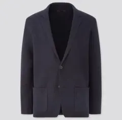 ユニクロ　ストレッチミラノリブジャケット　ネイビー