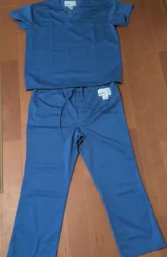 スクラブ上下セット　ナガイレーベン　青　ブルー