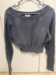 JUEMI グレー クロップドスウェット