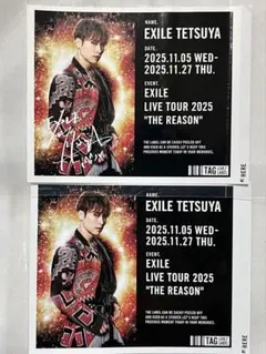 EXILE THE REASON TETSUYA ラベル2枚(1つサインあり)