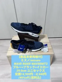 【新品未使用箱付】ミズノWAVE RIDER WAVEKNIT3 29cm