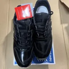 新品 希少New Balance 996 お洒落 珍しい人工ブラックレザー製のサムネイル