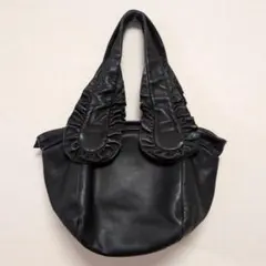 【極美品】 michiamo ミキアモ ドロップ型 アコーディオン ハンドバッグ 極美品】 michiamo ミキアモ ドロップ型 アコーディオン ハンドバッグ