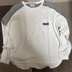 RODEO CROWNS 長袖Tシャツ ホワイト/グレー