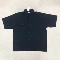 新品　ROUGH TRADE シアサッカードローコード半袖シャツ　ブラック　XLのサムネイル