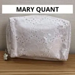 ★美品★ MARY QUANT フラワー　ポーチ ホワイト　化粧ポーチ