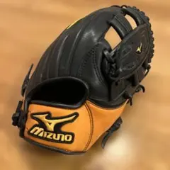 Mizuno 野球グローブ 黒/オレンジ