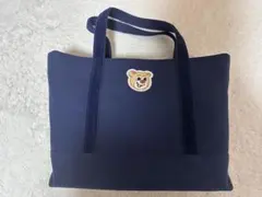 【超美品】フェイラー オールドテディ ワッペントート ネイビー LL