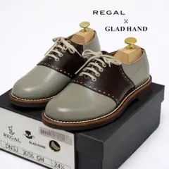 新品未使用　希少　リーガル×グラッドハンサドルシューズグレー×ブラウン24.5