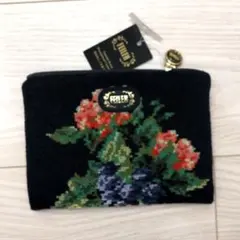 FEILER 花柄刺繍ポーチ　タグ付き