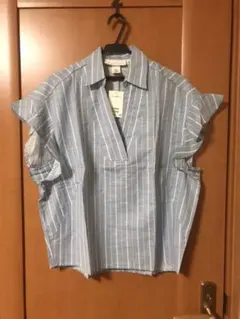 【H&M】フリル袖ブラウス(36)