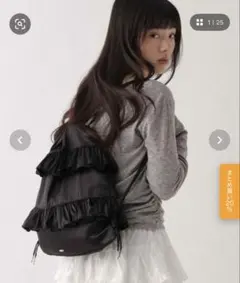 完売】Heatherフリルデザイン 2WAY トートバッグ ブラック - メルカリ