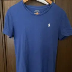 ポロラルフローレン 刺繍ロゴ Tシャツ ブルー XS
