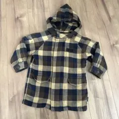 エックスガール　フード付きチェック柄コート 3T