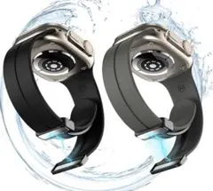 ❤️大特価❤️アップルウォッチ用 38-40mm ❤️黒＆グレー2色組