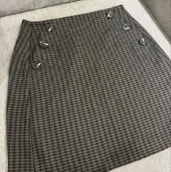 GU チェック柄 タイトスカート Sサイズ