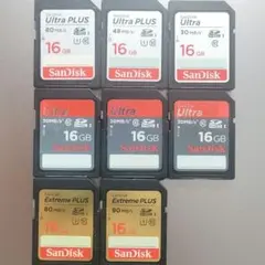 SanDisk Ultra Extreme 16GB SDカード 8個☆
