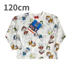 【新品タグ付き】パウパトロール 総柄　長袖　Tシャツ　120cm